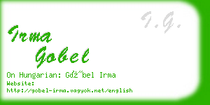 irma gobel business card